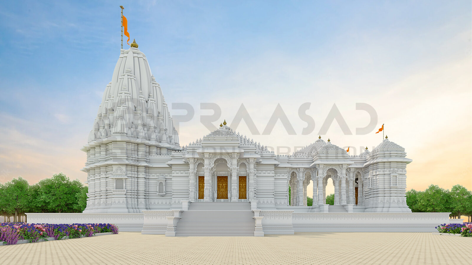 Shri Bhavani Dham daytime front render