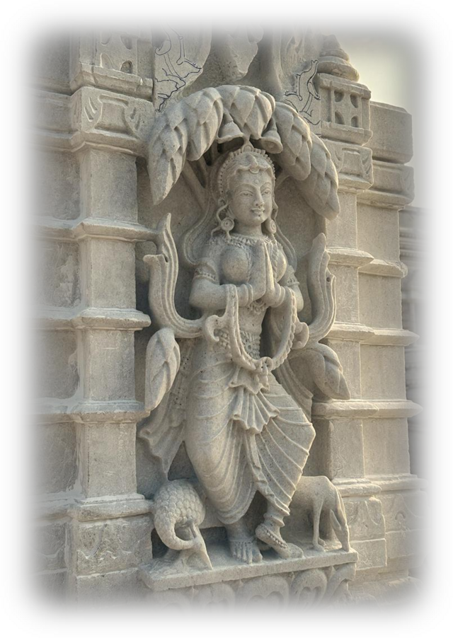 Carved stone relief of a deity