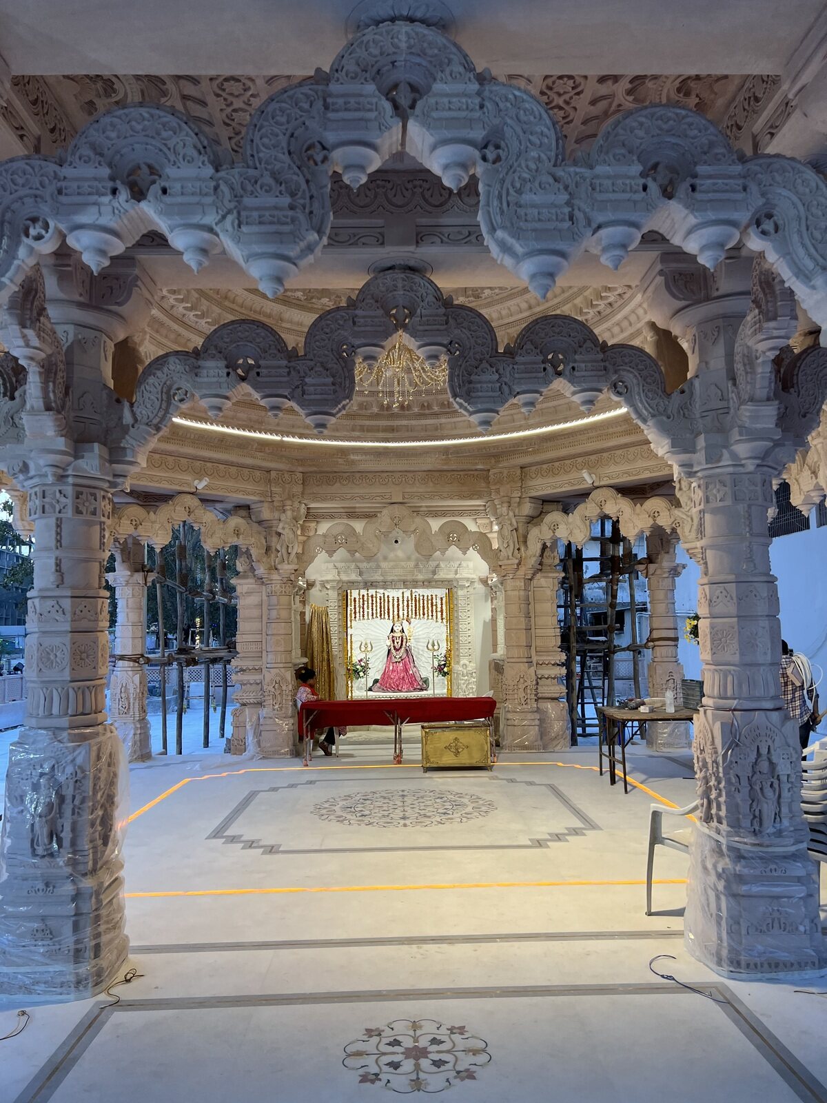 Carved marble interior