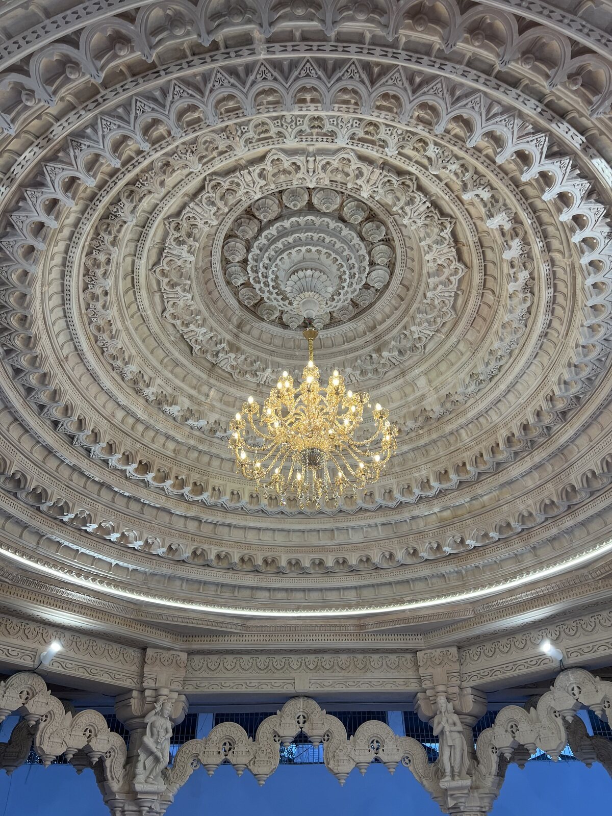 Carved marble ceiling dome